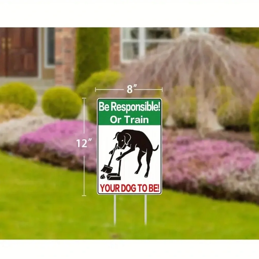 Be Responsible Dog Training Sign - Green and Red